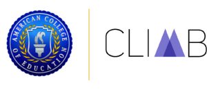 Climb logo and American College of Education Crest