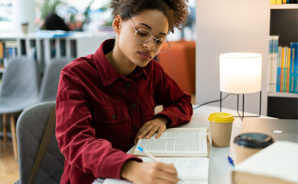 Image of student studying